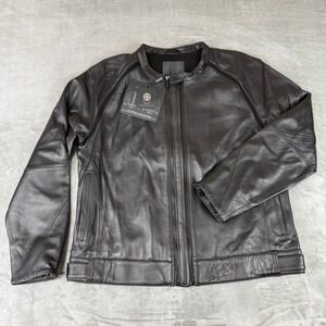 Cadogan Maven Leather Jacket Mens XXL Black Napa Lambskin w/ Extension New NWT